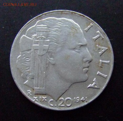 4 - Италия 20 чентезимо (1941) №1 Р
