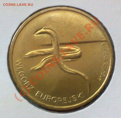 Польша 2 злотых 2003 Европейский угорь 17.06 21.00 - Польша 2003 Угорь-1