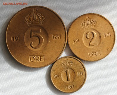 С 1 руб. ШВЕЦИЯ 1,2,5 эре 1961-1970г.  до 29.03.15г. в 22-00 - IMG_4483.JPG