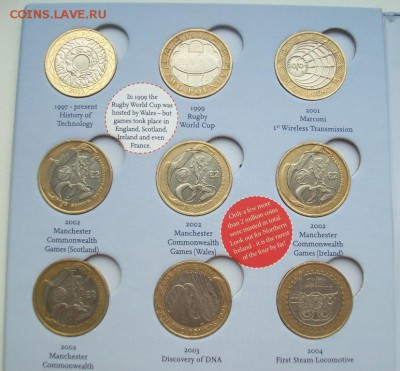 Великобритания набор 2 фунта биметалл 28 шт альбом - 100_1713.JPG