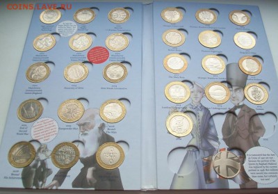 Великобритания набор 2 фунта биметалл 28 шт альбом - 100_1721.JPG