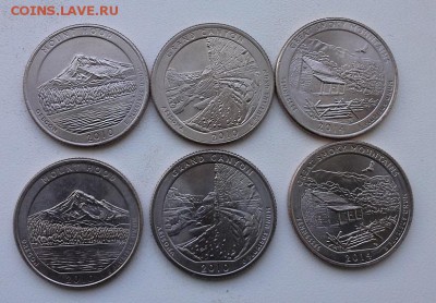 25 центов Парки (США) 12 монет. Дворы P, D. - 4