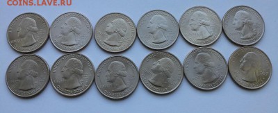 25 центов Парки (США) 12 монет. Дворы P, D. - 2