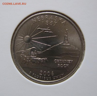 США. 2006. 25 центов. Небраска. UNC. До 27 марта 21-00 МСК - 5021509207