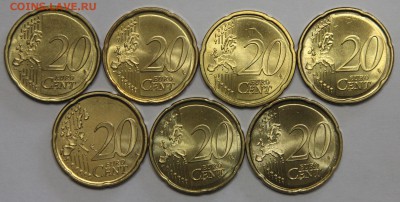 Лот 7 шт по 20 евроцентов все UNC без повторов до 27.03 - IMG_3312.JPG
