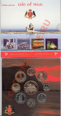 официальный набор остров Мэн 2008 1 пенс - 5 фунтов - остров Мэн 2008 официальный набор
