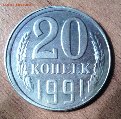 Чеканка частично вне гуртильного кольца 20 к.1991л. Короткий - IMG_20150325_001357