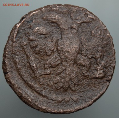 ПОЛУШКА 1735 год Хорошее состояние - полушка1