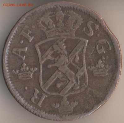 Швеция, 2 эре 1748 и 1 скиллинг 1802 (перечекан из 2 Эре) - 148