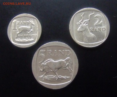 4 - ЮАР (набор - 1,2 и 5 рэндов) Р
