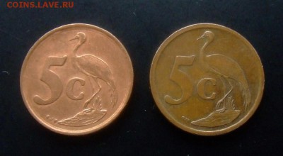 4 - ЮАР 5 центов (медь) 2 шт. Р