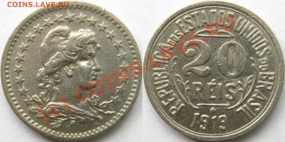 Бразилия. - 20reis 1919