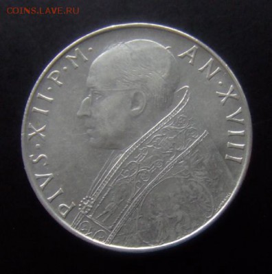 4 - Ватикан 100 лир (1956) «Фидес – богиня согласия» А
