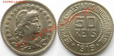 Бразилия. - 50 reis 1919