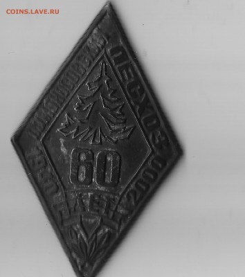 Значек,ромб.60 лет сесхоз Ломоносова - значек