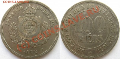 Бразилия. - 100 reis 1882