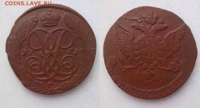 5 копеек 1761 В КОЛЛЕКЦИЮ!!! до 30.03.2015 в 22:00 - 180120156944