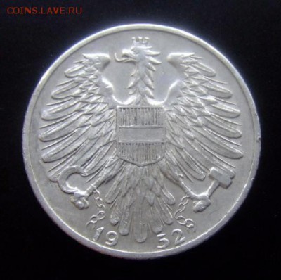 4 - Австрия 5 шиллингов (1952) алюм. А