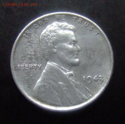 4 - США 1 цент (1943) цинк покр. сталью №5 А