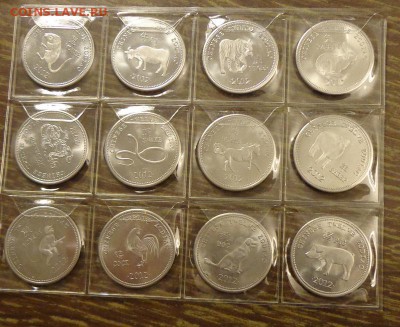 СОМАЛИЛЕНД - 2012 знаки Зодиака набор 12 шт. 3.04, 22.00 - Сомалилэнд китайский гороскоп набор 12 шт.