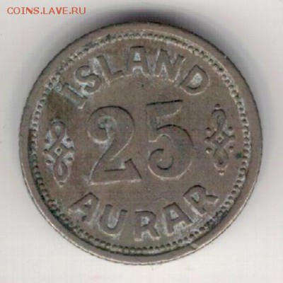 ИСЛАНДИЯ 25 АУРАР 1940 ДО 02.04 В 22.00МСК (А962) - 4-и25э1