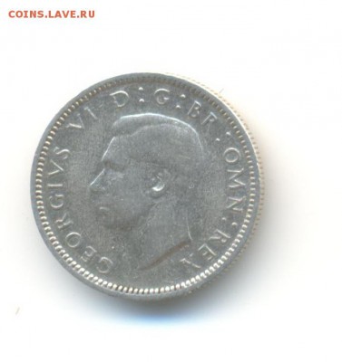Ag. Британия 6 пенсов 1945. до 1.04 22:00 - 6