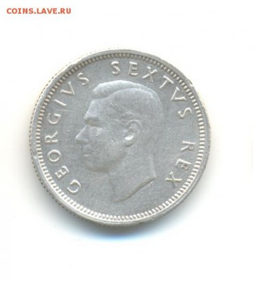 Ag. ЮАР 6 пенсов 1950. XF . до 1.04 22:00 - 12
