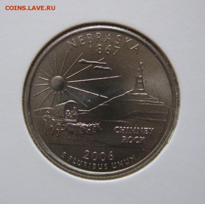 США. 2006. 25 центов. Небраска. UNC. До 03 апреля 21-00 МСК - 5021509207