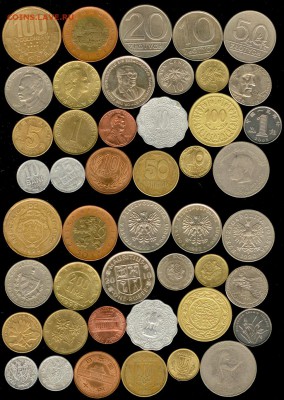 23 монеты из 15 стран до 21.00 мск 04.04.2015 - разные 23 шт.- из 15 стран