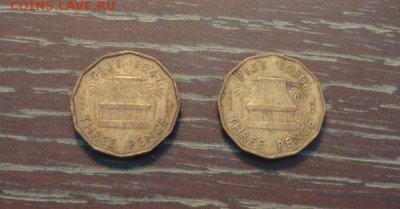 Брит. ФИДЖИ - 3п, два интересных разновида до 5.04, 22.00 - Фиджи 2 шт. 1947