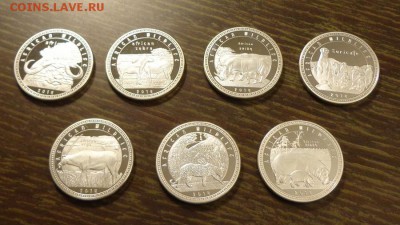 ЗАМБИЯ - набор ЖИВОТНЫЕ 7 шт. 2014 отличный 5.04, 22.00 - Замбия - набор животные 7 шт.
