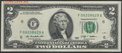 США 2 доллара 2009 F до 02.04.2015 21.00 мск - $2 US F6 09 obv