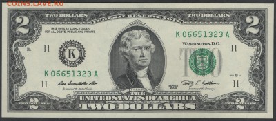 США 2 доллара 2009 К до 02.04.2015 21.00 мск - $2 US K11 09 obv