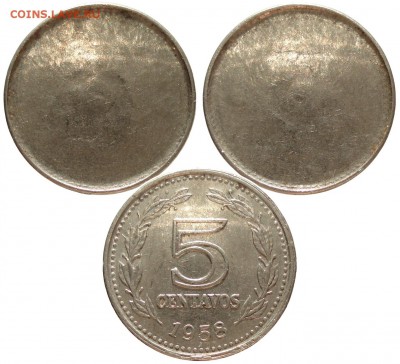 Браки на иностранных монетах - arg_5c_1958_unifaz
