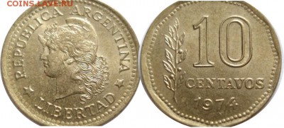 Браки на иностранных монетах - 10c_1974_cuerno.