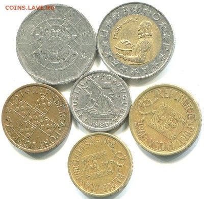 6 хороших португальских монет 1972-1990; до 31.03_22.22мск - 9157