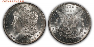 Доллар 1884 O, UNC, предпродажная - IMGP4277