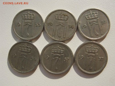 Норвегия 10 эре 1953-1957 (6 монет) до 05.04.15 - IMG_4324
