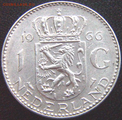 Серебряный голландский гульден 1966; до 02.04_22.02мск - 9674