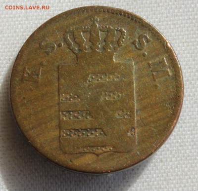 С 1 руб. САКСОНИЯ 2 пфеннига  1856г. до 8.04.15г.в 22-00 - IMG_4587.JPG