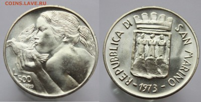 Сан Марино 500 лир до 4.04 22-00 мск - серебро сан марино