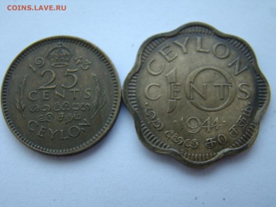 Бр.Цейлон 10 центов 1944. 25 центов 1943 22.10 мск 05.04.15 - DSC08357.JPG