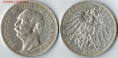 3 марки Ангальт 1909,1911 и Гессен 1910. - 3