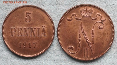Коллекционные монеты форумчан (регионы) - 5 Penniä 1917