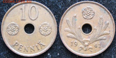 Финляндия 10 пенни 1941: до 09.04.15 в 22.00 - 4 2 Финляндия 10 пенни 1941   155