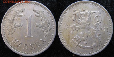 Финляндия 1 марка 1921: до 09.04.15 в 22.00 - 3 6 Финляндия 1 марка 1921   138н