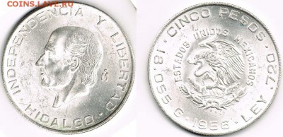 прошу оценки , мексика серебро 1,5 ,10 песо - 13210_mex-5p-1956