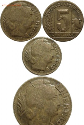 Браки на иностранных монетах - 43_5c_1948_cuño_muy_partido