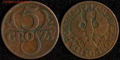СТАРАЯ Польша 5 грошей 1937 до 22:00мск 10.04.15 - Польша 5 грошей 1937