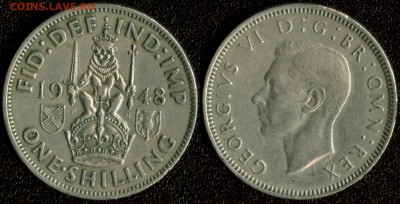 СТАРАЯ Британия шиллинг 1948 до 22:00мск 10.04.15 - Великобритания шиллинг 1948